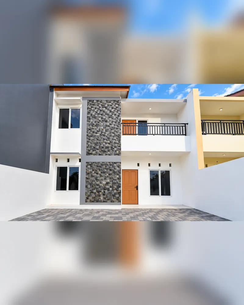 Unit dengan pagar besi minimalis dan kanopi